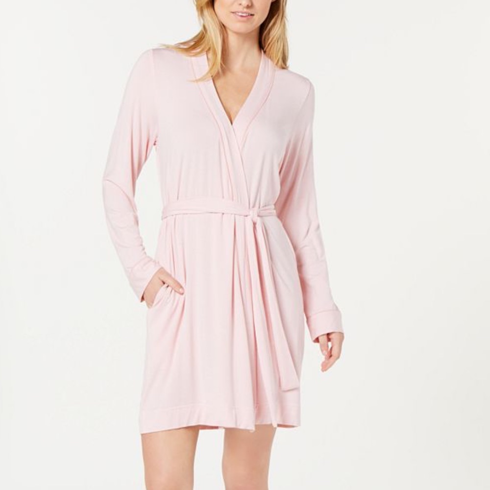 UGG Aldridge Mini-Striped Knit Wrap Robe - Picture 1 of 16